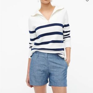 NWT J Crew Chambray Bermuda shorts size 10